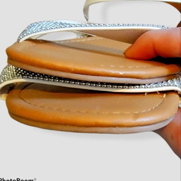 Shoe Lala Rhinestone Embeleshed Sandals Size 7.5 - Picture 6 of 8